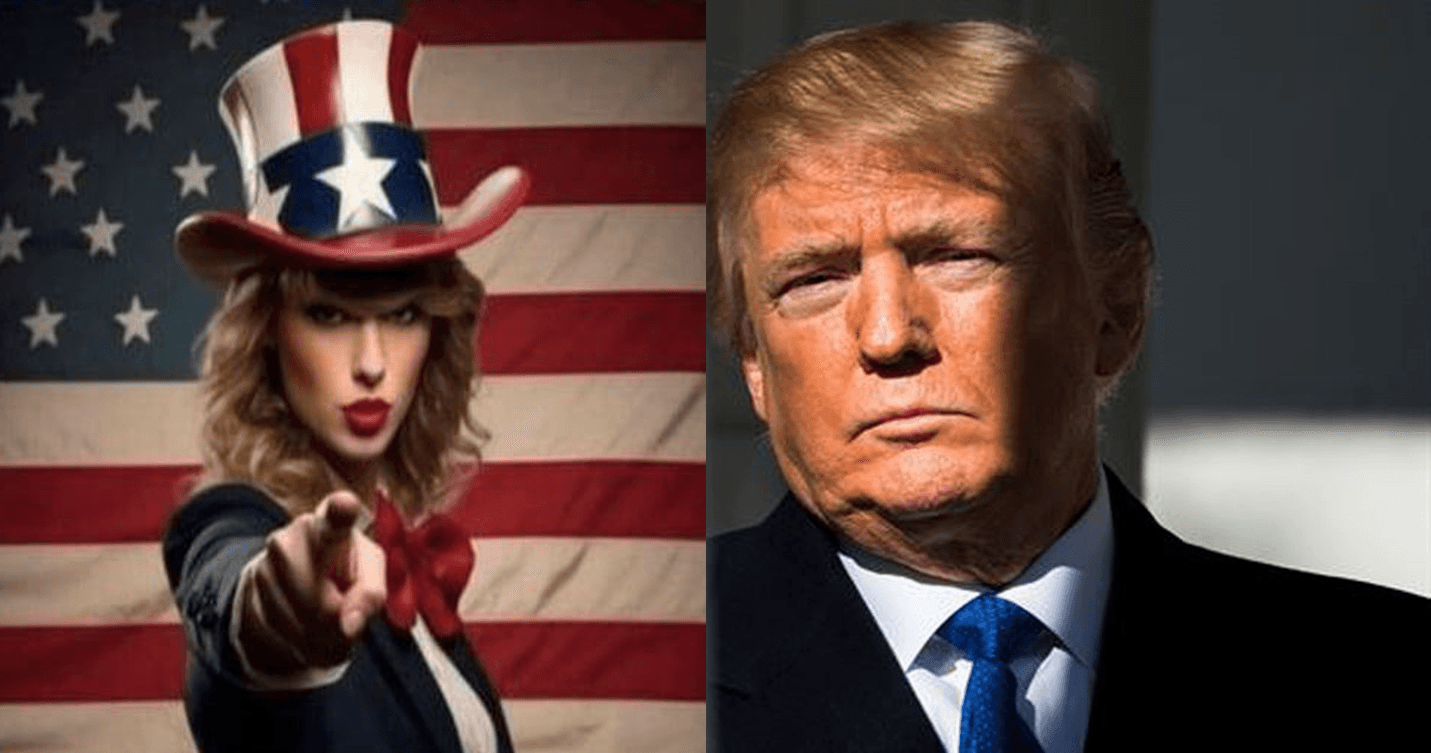 Donald Trump genera indignación y repudio tras compartir imágenes falsas de Taylor Swift y sus fans apoyando su campaña